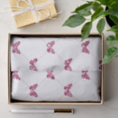 Girly roze witte glitter vlinders tissuepapier (Geschenk)