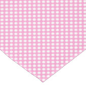 Girly roze witte polka stippen verjaardagsfeestje tafelkleed (Gekanteld)