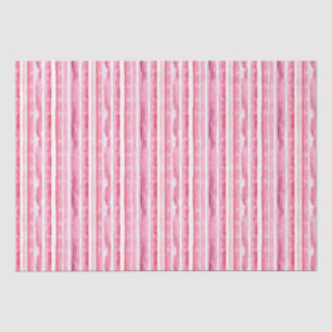 Girly roze witte strepen tissuepapier