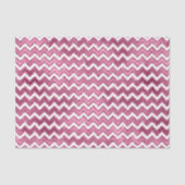 Girly Roze Witte Zigzag Stripes Tissuepapier (Voorkant)