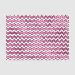Girly Roze Witte Zigzag Stripes Tissuepapier
