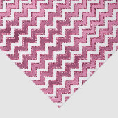 Girly Roze Witte Zigzag Stripes Tissuepapier (Detail)