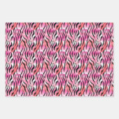 Girly Roze Zwart Dierenprint Inpakpapier Vel (Voorkant 2)