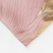 Girly Roze Zwart Goud Cowgirl Koeienhuid Fleece Deken (Hoek)