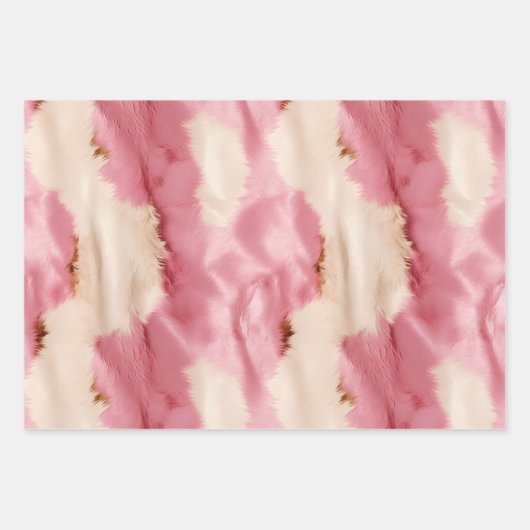 Girly Roze Zwart Goud Cowgirl Koeienhuid Inpakpapier Vel (Voorkant 3)