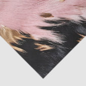 Girly Roze Zwart Goud Cowgirl Koeienhuid Tissuepapier (Detail)