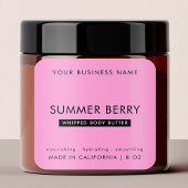 Girly Roze & Zwart Modern Skincare Jar Product Vierkante Sticker