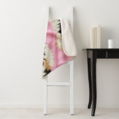 Girly Roze Zwart Wit Goud Koeienhuid Sherpa Deken (In situ)