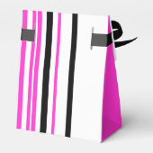 girly roze zwart wit partij gunsten bedankdoosjes (Achterkant)