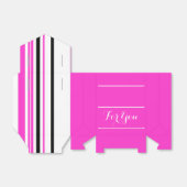girly roze zwart wit partij gunsten bedankdoosjes (Uitgevouwen)