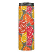  girly rozen bloemenpatroon monogram thermosbeker (Achterkant)