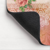 Girly Rozen en kant gepersonaliseerde mousepad Muismat (Hoek)