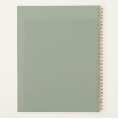 Girly sage groen aangepaste schattig script jaar planner (Achterkant)