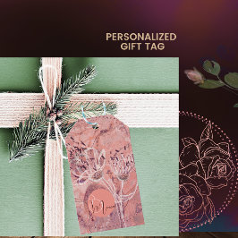  Girly Salmon Pink Flowers Cadeaulabel