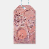  Girly Salmon Pink Flowers Cadeaulabel (Voorkant)