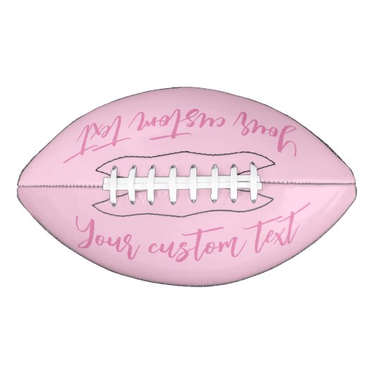 Girly schattig roze gepersonaliseerde aangepaste s american football (Voorkant)