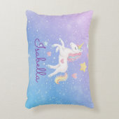 Girly Schattige gepersonaliseerd magisch eenhoornk Accent Kussen (Voorkant(Verticaal))