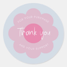 Girly Schattige Modern Flower "Bedankt" Verpakking