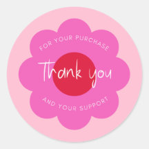 Girly Schattige Modern Flower "Bedankt" Verpakking