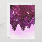 Girly Schattige Pink Sparkly Glitter Slime Verjaar Kaart (Achterkant)