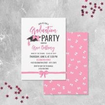 Girly Schattige Roze Bogen Afstuderen Celebration