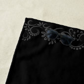 Girly schattige zomer etnische zwart grijs geperso strandlaken (In situ)