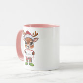 Girly Schattigee Baby rendier Mok (Voorkant links)