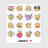 Girly Schattigee Emoji's Sticker (Vel)