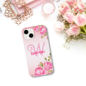 Girly Schattigee Mode Floral Monogram Case-Mate iPhone Case