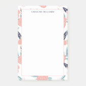 Girly Schattigee Roze Bloemen Bloemnaam Post-it® Notes (Voorkant)