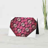 Girly schedel Verjaardag Kaart (Achterkant)