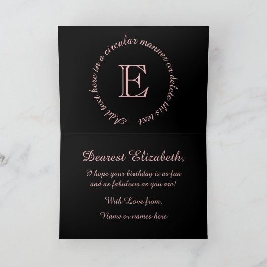 Girly schedel Verjaardag Kaart (Binnen)