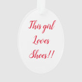 Girly schoen quote ornament (achterkant)