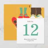 Girly Schoenen & Sneakers Geïllustreerde Bruiloft  Briefkaart (Voorkant / Achterkant)