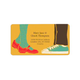 Girly Schoenen & Sneakers Geïllustreerde Bruiloft  Etiket