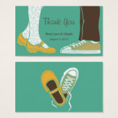 Girly Schoenen & Sneakers Geïllustreerde Bruiloft  Visitekaartjes (Voorkant /achterkant)