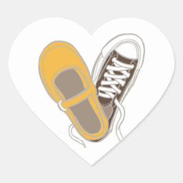 Girly Schoenen & Sneakers Hart Bruiloft Hart Sticker