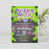 Girly Science Birthday Invitation for Girls Kaart (Staand voorkant)