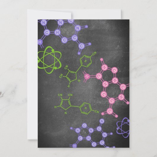 Girly Science Birthday Invitation for Girls Kaart (Achterkant)