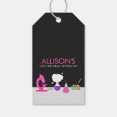 Girly Science Party Cadeaulabel (Voorkant)