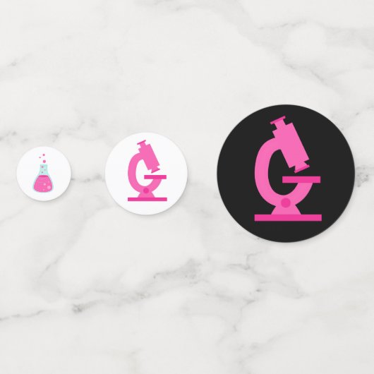 Girly Science Party Confetti (Achterkanten)