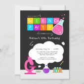 Girly Science Party Magnetische Uitnodiging (Voorkant)