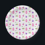 Girly Science Party Pattern Papieren Bordje<br><div class="desc">Maak van uw kinder wetenschapsfeest een explosief evenement met de Borden van het Patroonpapier van de Meiswetenschapspartij die door Enchantfancy Design Company worden ontworpen. Deze borden vertonen een patroon van essentiële elementen van het wetenschapslaboratorium, waaronder een roze microscoop, petrischaaltje, testbuizen en paarse en roze scheikundige bekeraars. Pas aan om de...</div>