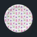 Girly Science Party Pattern Papieren Bordje<br><div class="desc">Maak van uw kinder wetenschapsfeest een explosief evenement met de Borden van het Patroonpapier van de Meiswetenschapspartij die door Enchantfancy Design Company worden ontworpen. Deze borden vertonen een patroon van essentiële elementen van het wetenschapslaboratorium, waaronder een roze microscoop, petrischaaltje, testbuizen en paarse en roze scheikundige bekeraars. Pas aan om de...</div>