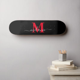 Girly Script Aangepaste naam Monogram Persoonlijk Skateboard