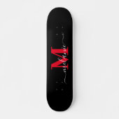 Girly Script Aangepaste naam Monogram Persoonlijk Skateboard (Voorkant)