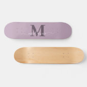 Girly Script Aangepaste naam Monogram Persoonlijk Skateboard (Horizontaal)