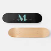 Girly Script Aangepaste naam Monogram Persoonlijk Skateboard (Horizontaal)