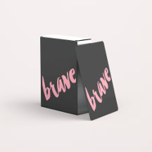 Girly Script Brave | Roze Zwart