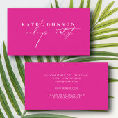 Girly Script Kalligrafie Moderne Make-up Artiest Visitekaartje